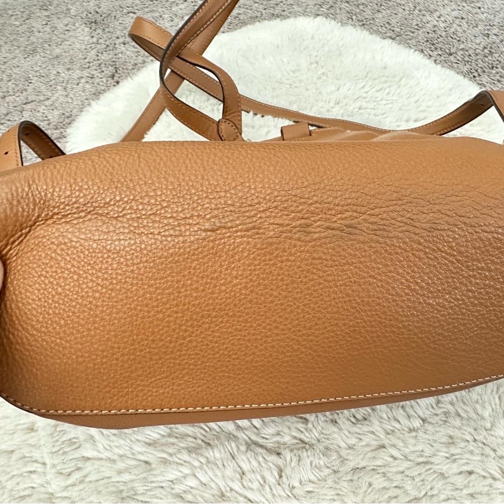 Like New Michael Kors Romy Acorn/Brown Pebbled Leather Backpack with Dust Bag - Picture 14 of 14